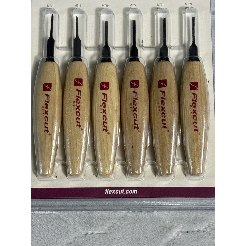 Flexcut MT910 Micro Tool Set 1.5mm Mixed Profile Wood Carving Tools USA NEW